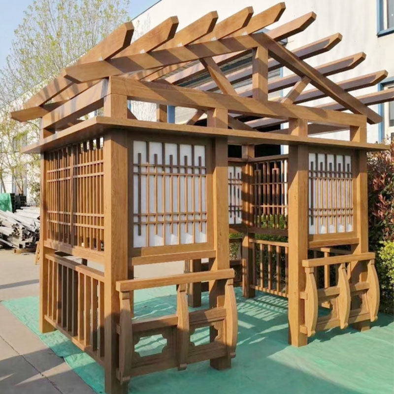 Plastová drevená pergola